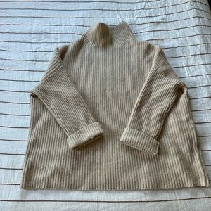 Naadam Cashmino Oversized Ribbed Turtleneck